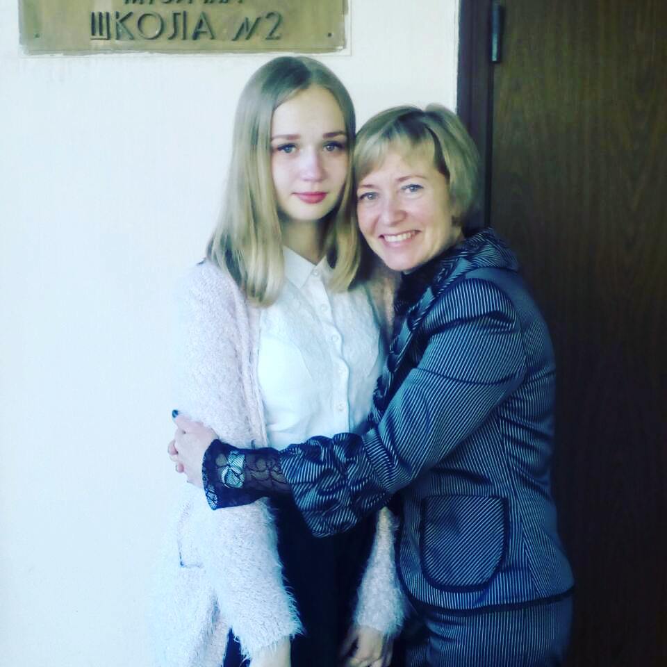 Larysa with student