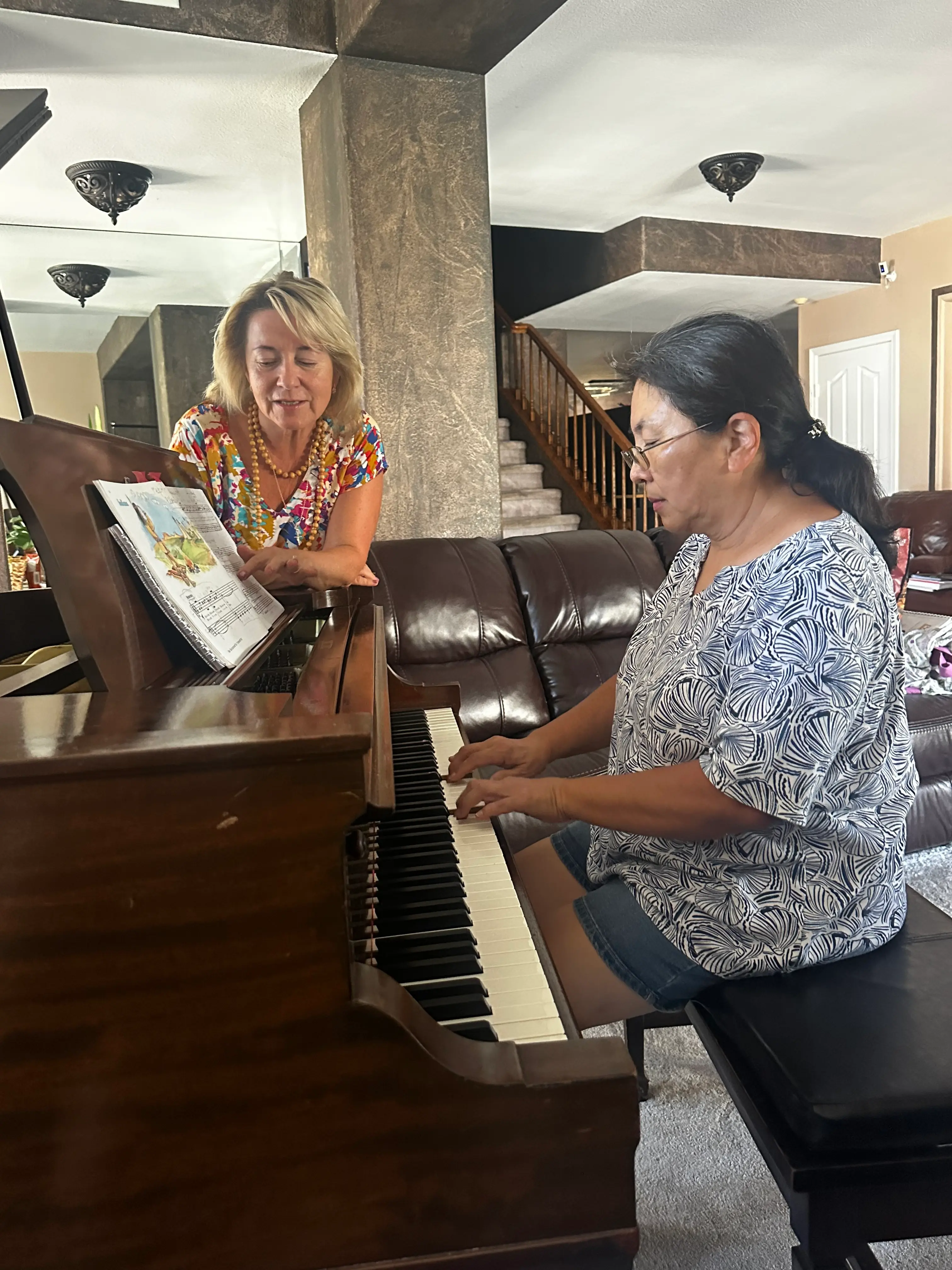 Larysa with student